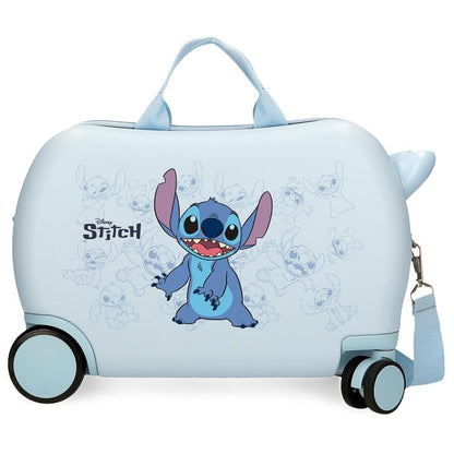 Trolleykoffer Ride On Stitch Blauw