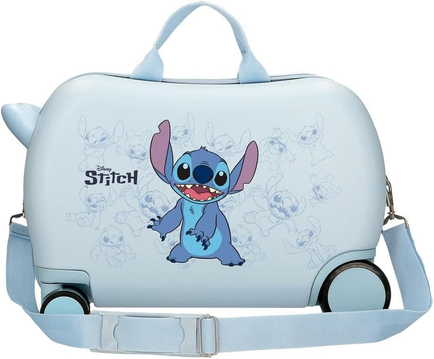 Trolleykoffer Ride On Stitch Blauw