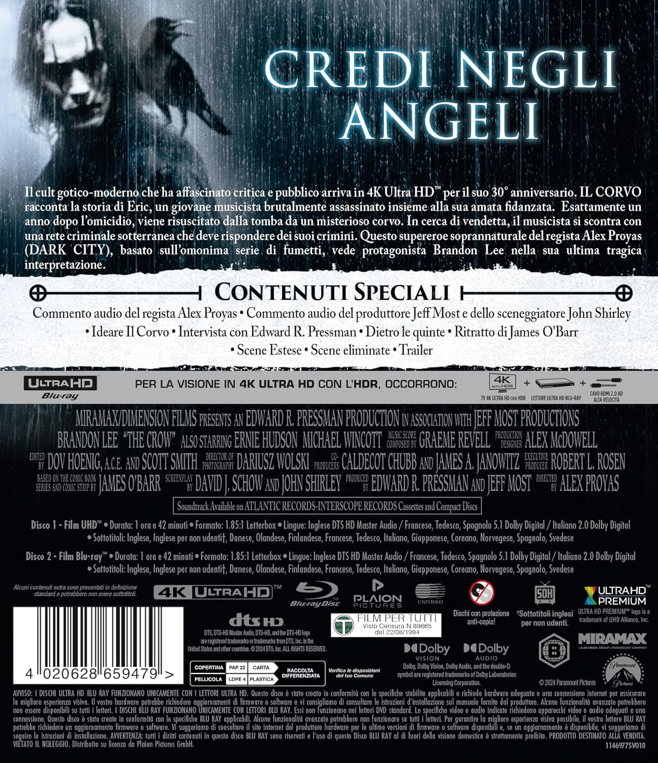 Il Corvo (4K UHD + Blu-ray