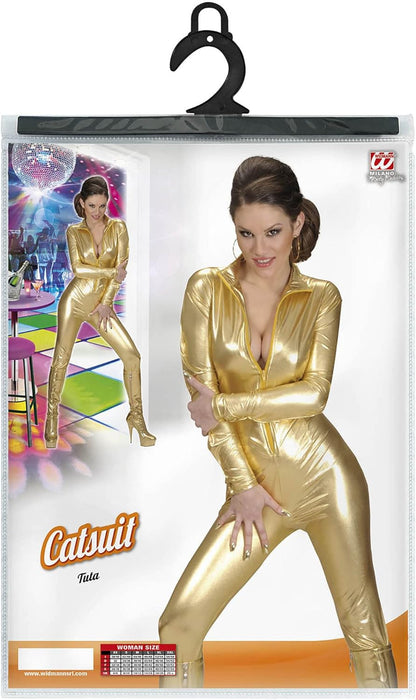 Stretch Fabric Catsuit - Gold Costume Small for Nasa Outter Space Fancy Dress