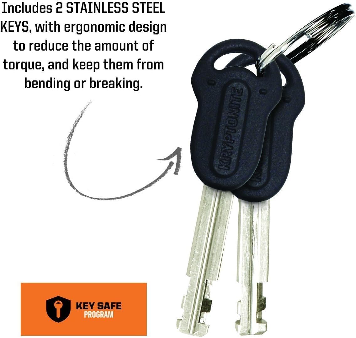 Kryptonite Kryptolok Mini U-Lock With 4 Foot Flex and Flexframe Bracket Sold Secure Gold