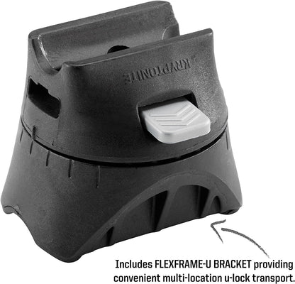 Kryptonite Kryptolok Mini U-Lock With 4 Foot Flex and Flexframe Bracket Sold Secure Gold