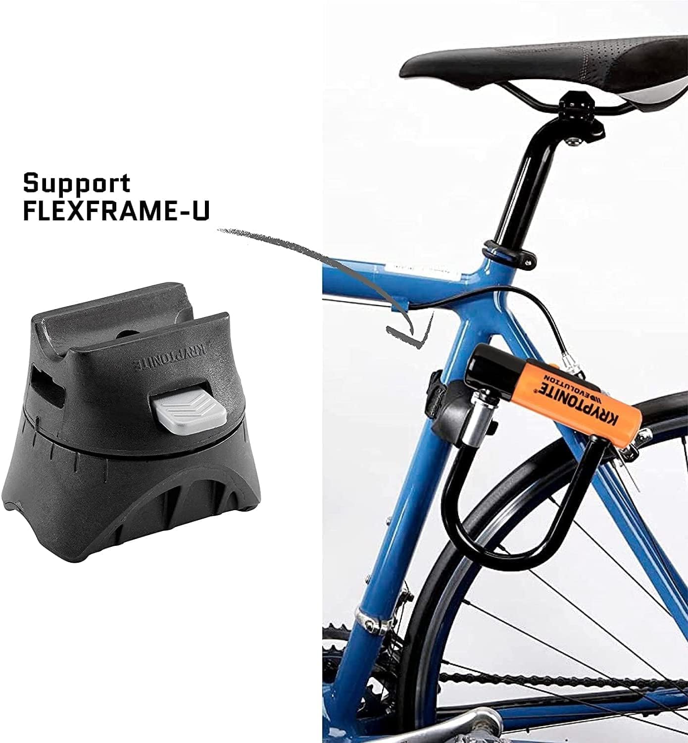 Kryptonite Evolution Mini-5 U-Lock with Flexframe bracket Sold Secure Gold