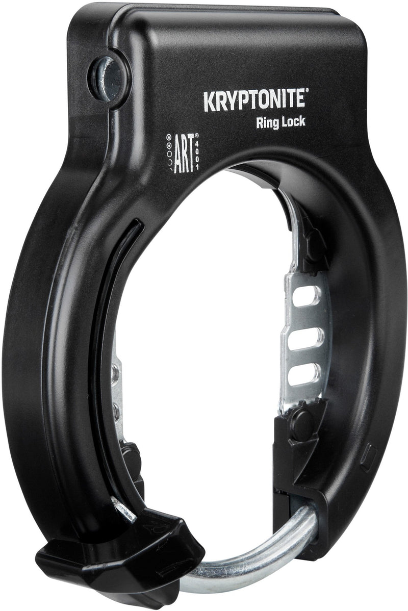 Kryptonite Ring Lock with plug in capability - Non Retractable Sold Secure Silver