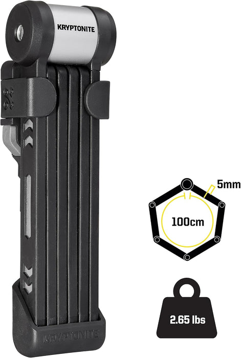 Kryptonite Kryptolok Folding Lock 610 S 6mmx100cm Sold Secure Bronze