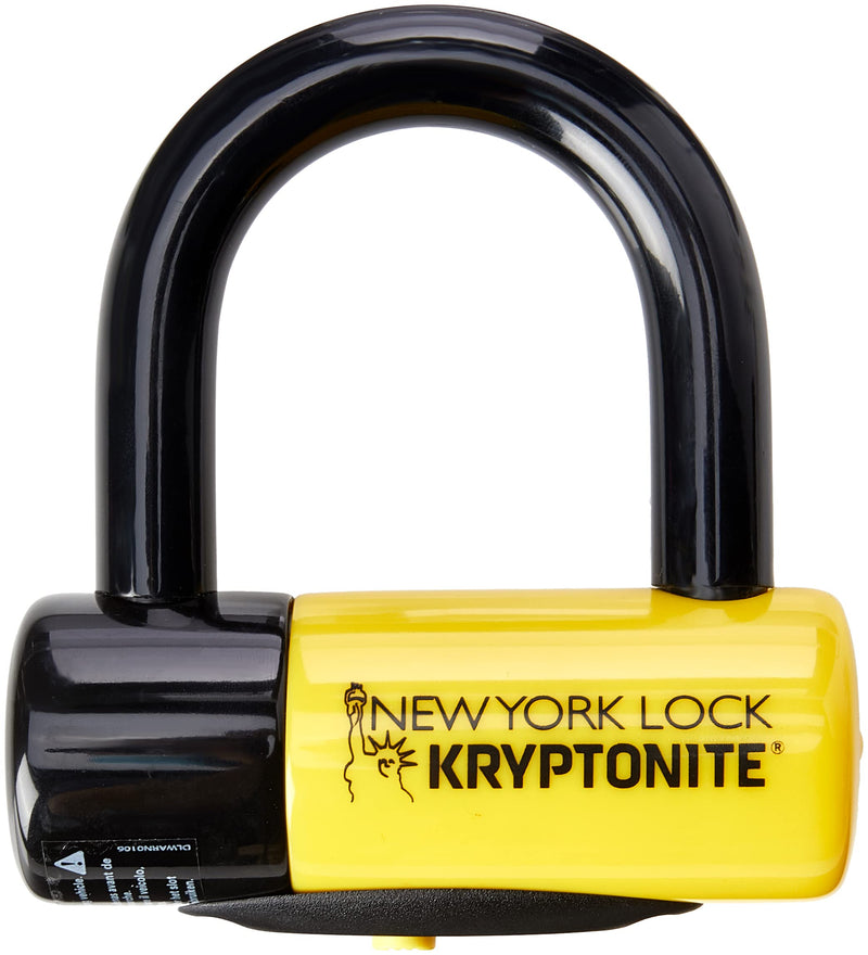 Kryptonite New York Liberty Disc Lock - with reminder cable - Yellow Sold Secure Gold
