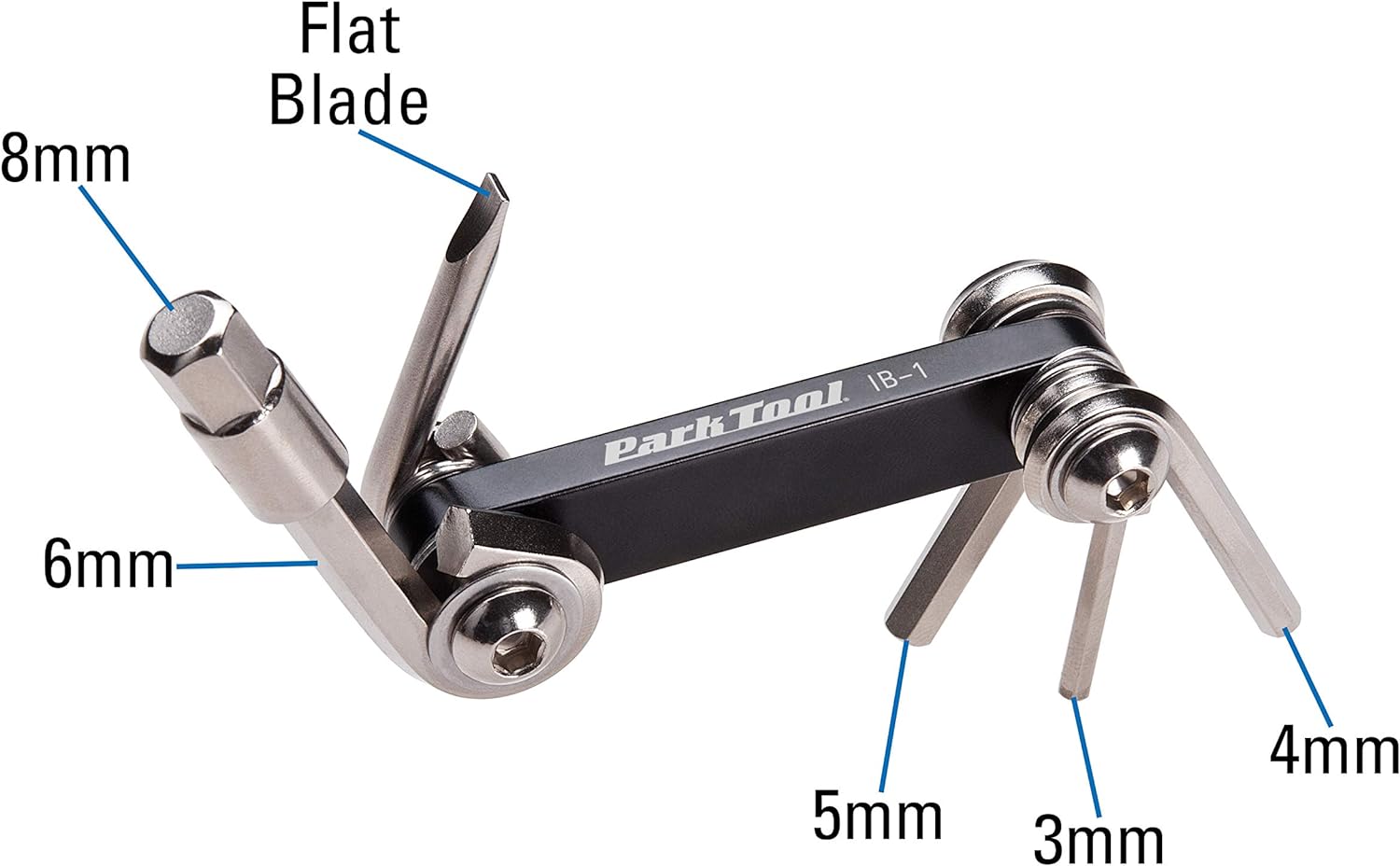 Park Tool IB-1 - I-Beam Mini Fold-Up Hex Wrench and Screwdriver Set