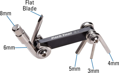 Park Tool IB-1 - I-Beam Mini Fold-Up Hex Wrench and Screwdriver Set