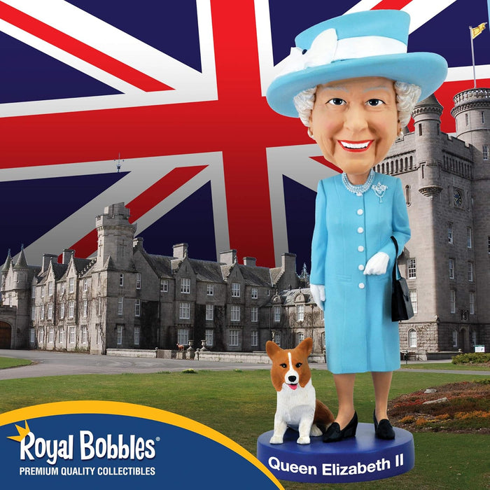 Royal Bobbles Queen Elizabeth II Bobblehead, Premium Polyresin Lifelike Figure, Unique Serial Number, Exquisite Detail