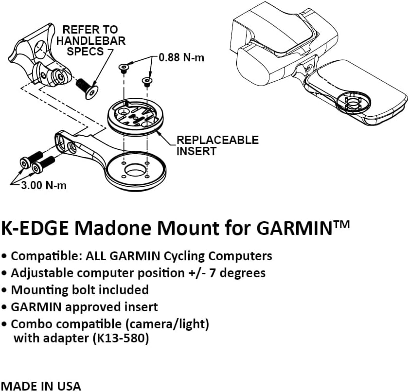 K-Edge Garmin Trek Madone / Emonda Gen 6 Mount, Black