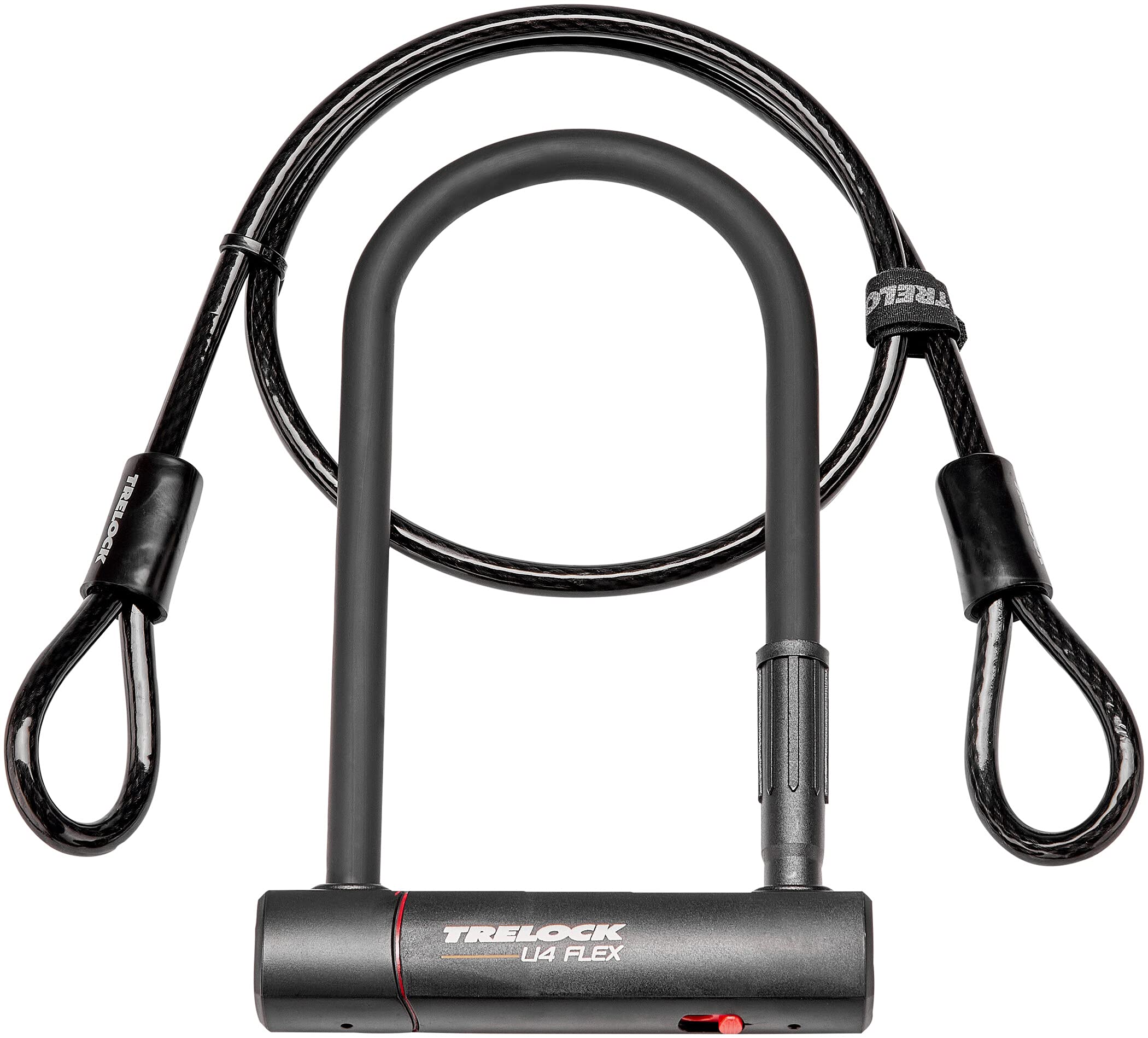 Trelock U4 230mm Lock and Flex Cable Sold Secure Silver