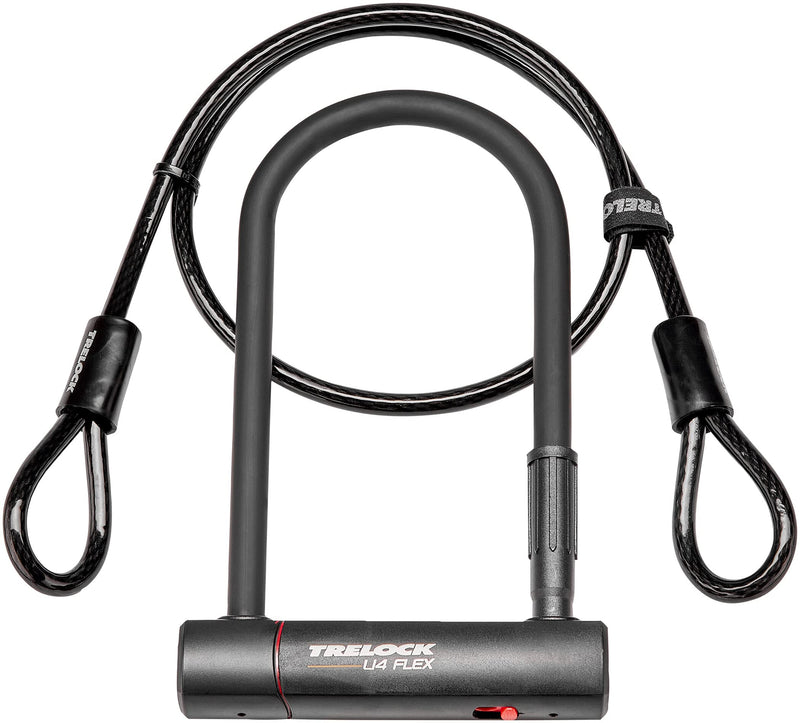 Trelock U4 230mm Lock and Flex Cable Sold Secure Silver