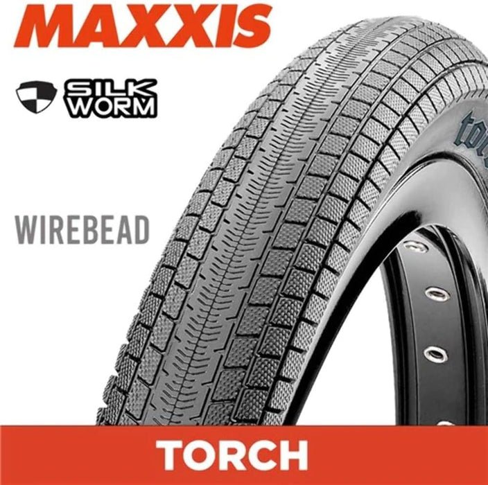 Maxxis Torch 20 x 1 1 8 60 TPI Wire Dual Compound Silkworm Tyre