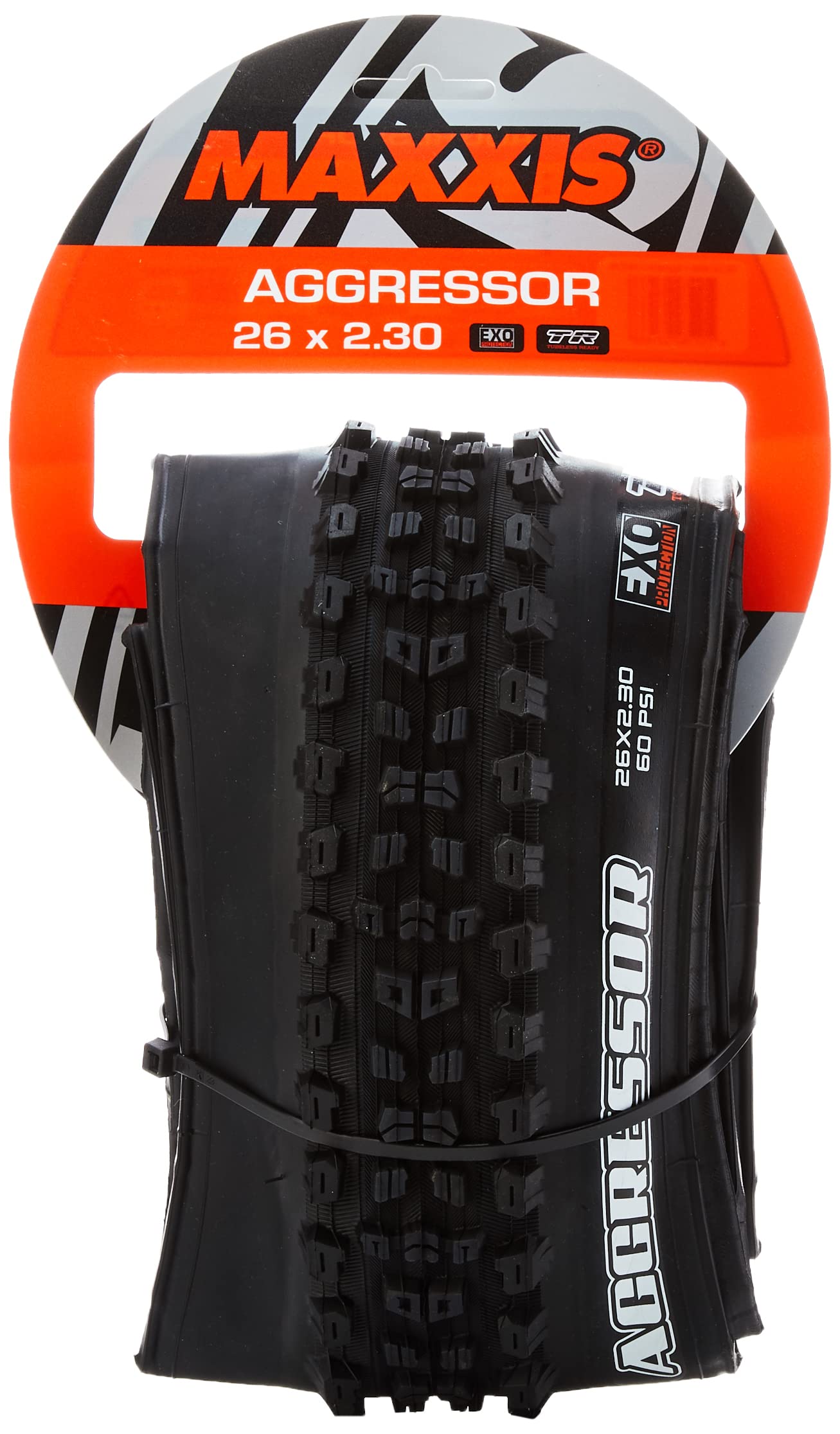 Maxxis Aggressor 26 x 2.30 60 TPI Folding Dual Compound EXO Tubeless Tyre