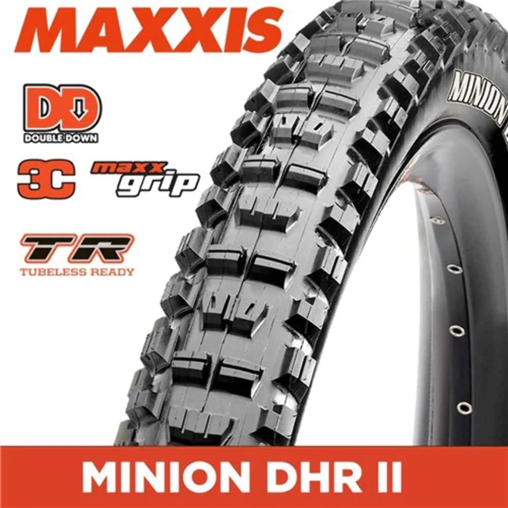 Maxxis Minion DHR II Downhill 27.5 x 2.40WT 60 TPI Folding 3C MaxxGrip Tubeless Tyre