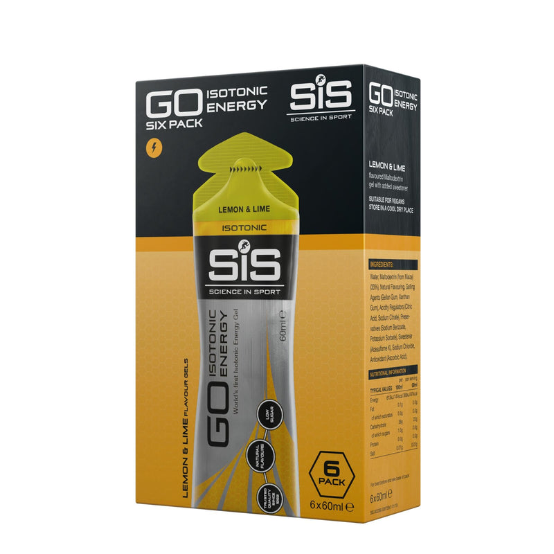 Science In Sport GO Energy Gel multipack box of 6 gels lemon lime