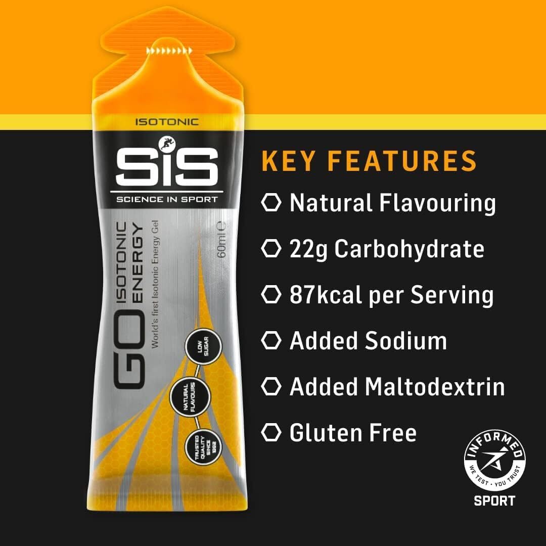 Science In Sport GO Energy Gel multipack box of 6 gels lemon lime