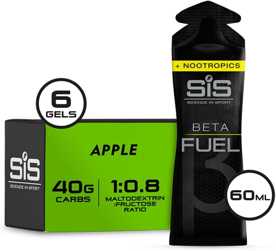 Beta Fuel Energy Gel +Nootropics - box of 6 gels - apple