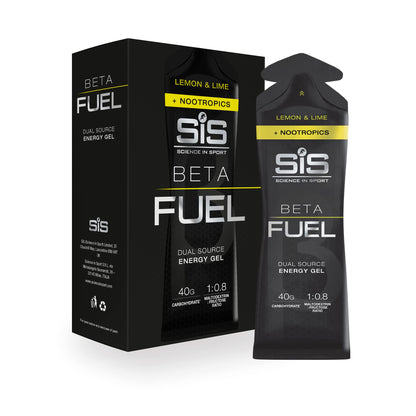 Beta Fuel Energy Gel +Nootropics - box of 6 gels - lemon and lime