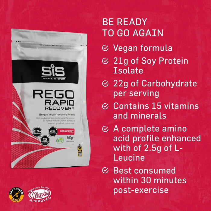 REGO Rapid Recovery Drink Powder - 500G - Strawberry