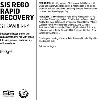 REGO Rapid Recovery Drink Powder - 500G - Strawberry