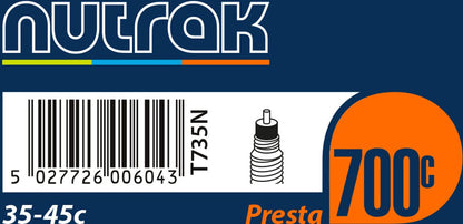 Nutrak 700 x 35 - 45C Presta inner tube