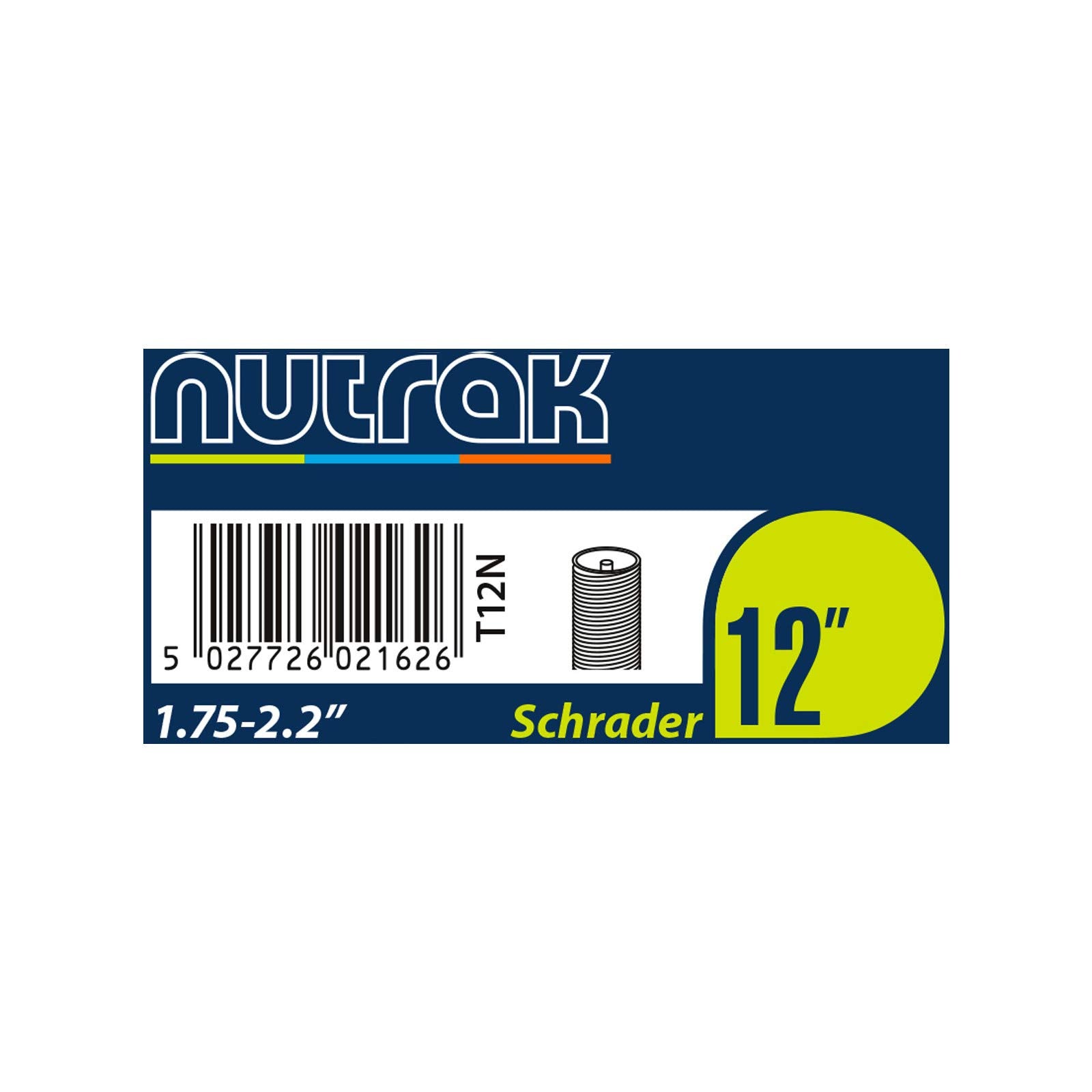 Nutrak 12 x 1.75 - 2.125 inch Schrader inner tube