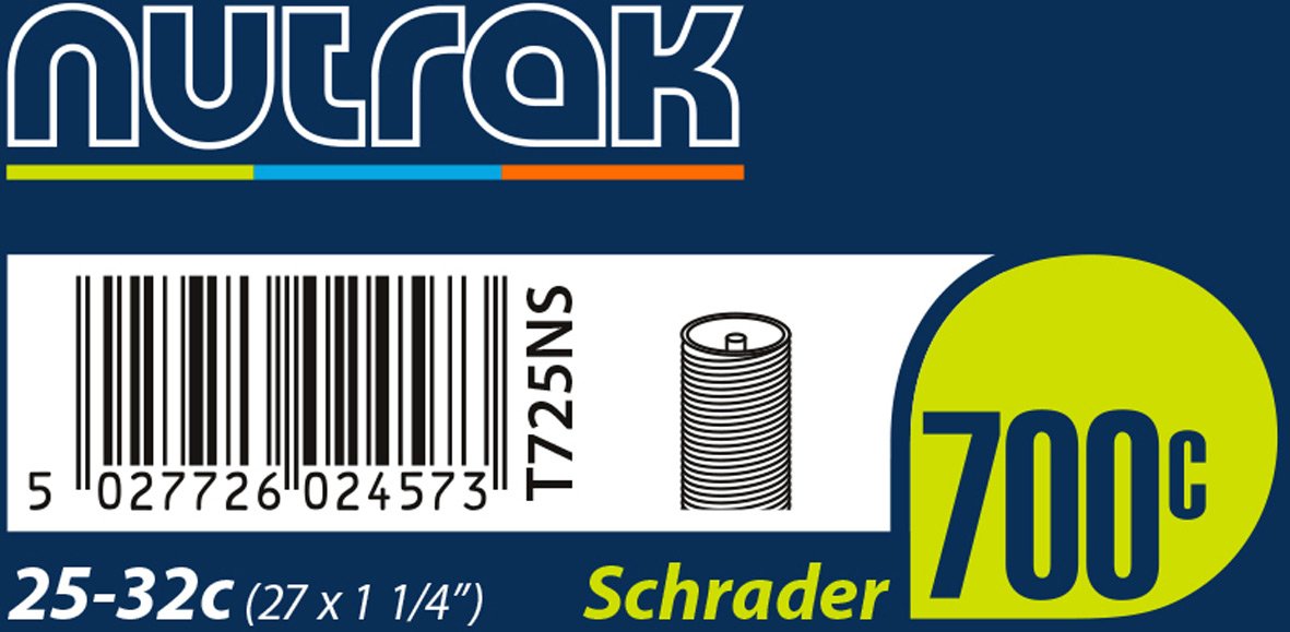 Nutrak 25-32C, 700 x 27 cm x 1-1/10,16 (4") Schrader-Camera d'Aria