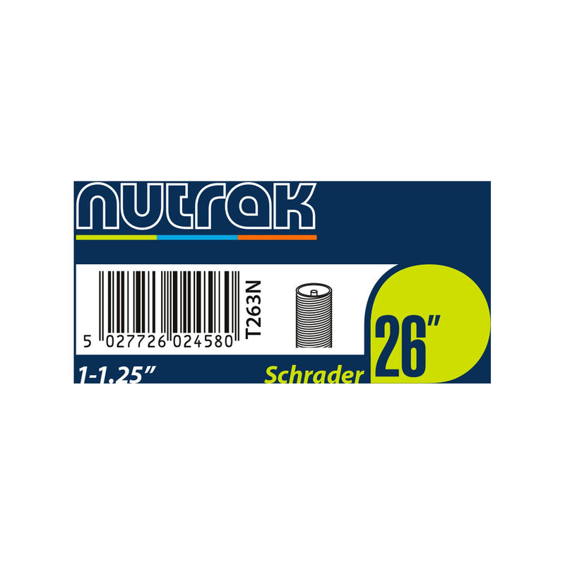 Nutrak 26 x 1 - 1.25 inch Schrader inner tube