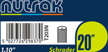 Nutrak 20 x 1.1 inch Schrader inner tube