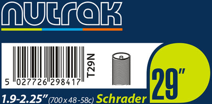 Nutrak 29 X 1.9 - 2.25 inch Schrader inner tube