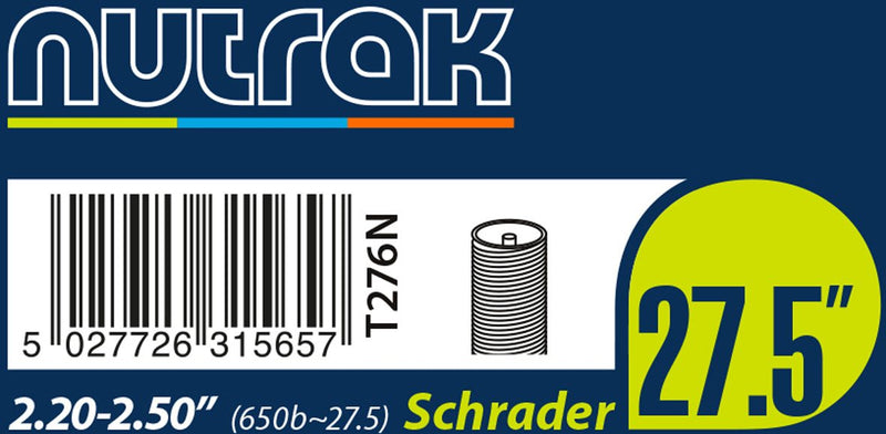 Nutrak 27.5" or 650B x 2.2 - 2.5 Schrader inner tube