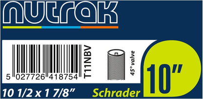 Nutrak 10 1/2 x 1 7/8 inch (270 x 47-203) Schrader inner tube with 45 degree valve