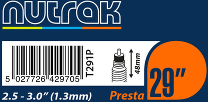 Nutrak 29 inch x 2.5 - 3.0 Presta inner tube