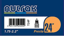 Nutrak 24 x 1.75 - 2.125 inch Presta inner tube
