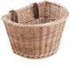 M Part D Shaped wicker basket with leather straps
