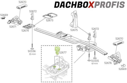 Thule 52677 Lock cylinder for 598