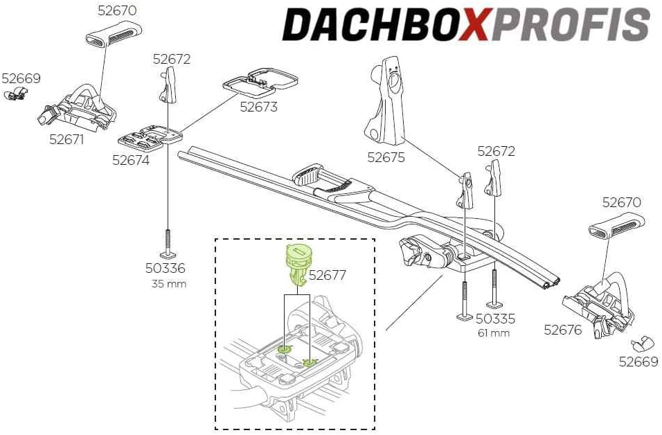 Thule 52677 Lock cylinder for 598