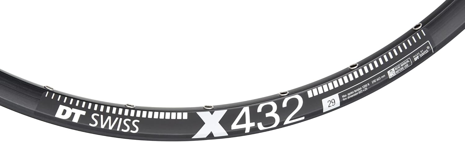 DT Swiss X 432 Sleeve-joined 32 hole Presta-drilled black - 29"