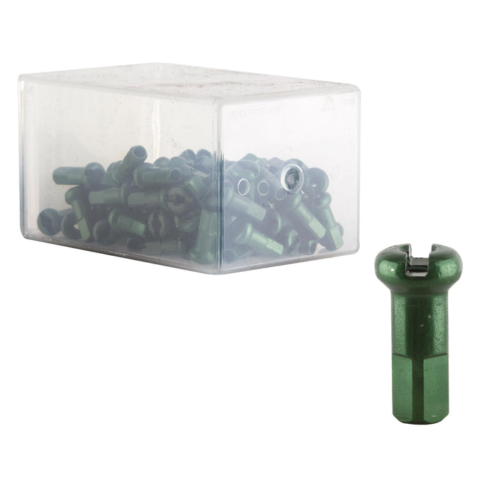 DT Swiss 2 x 12 mm Alloy Nipples Green (Box of 100)