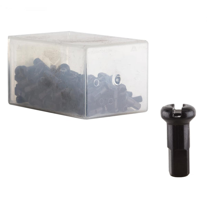 DT Swiss 1.8 x 12 mm Alloy Nipples Black (Box of 100)