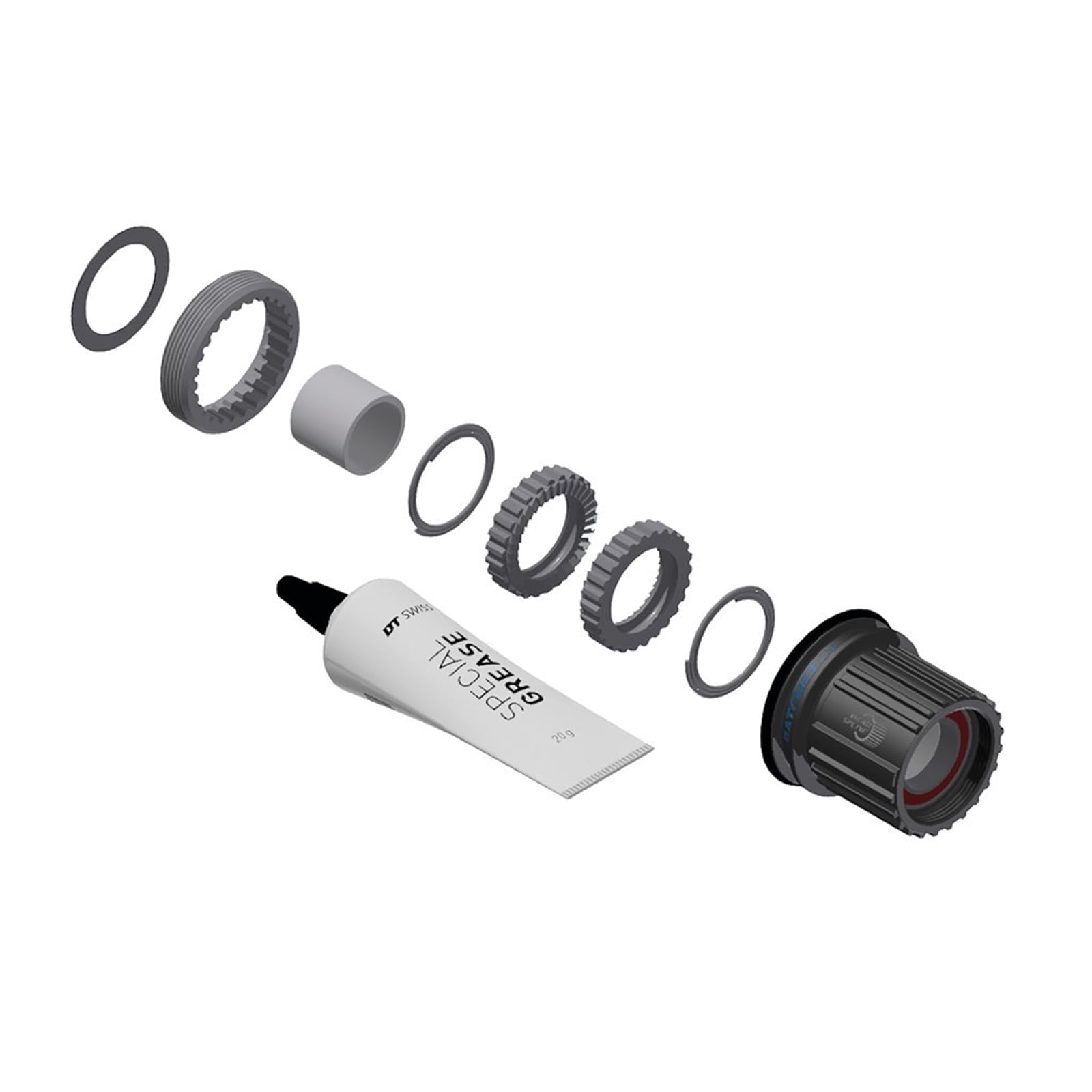 DT Swiss Ratchet LN conversion kit for 3-Pawl hubs, MTB, 36-tooth, MICRO SPLINE Hybrid St