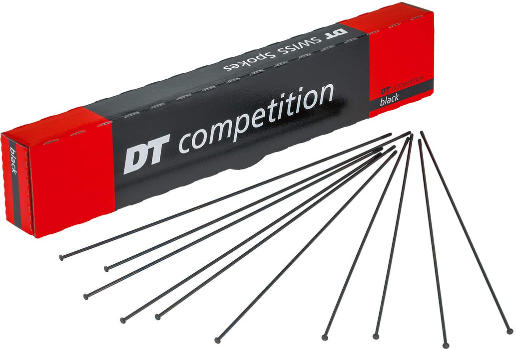 DT Swiss Competition Straight Pull Spokes 14 / 15 g = 2 / 1.8 mm box 100, black 302 mm