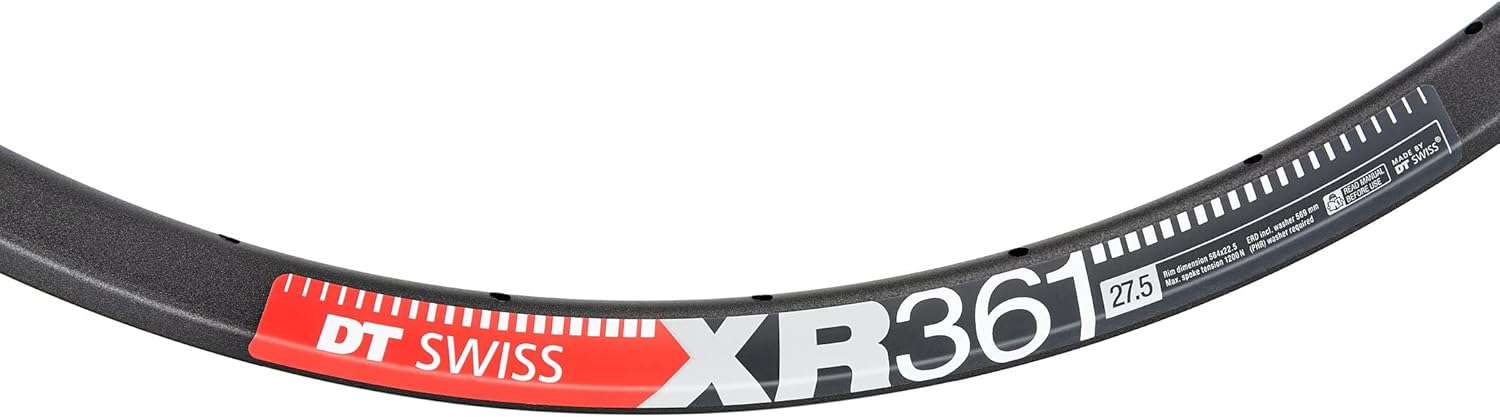DT Swiss XR 361 asymmetric SBWT disc-specific 32 hole Presta-drilled black - 27.5"
