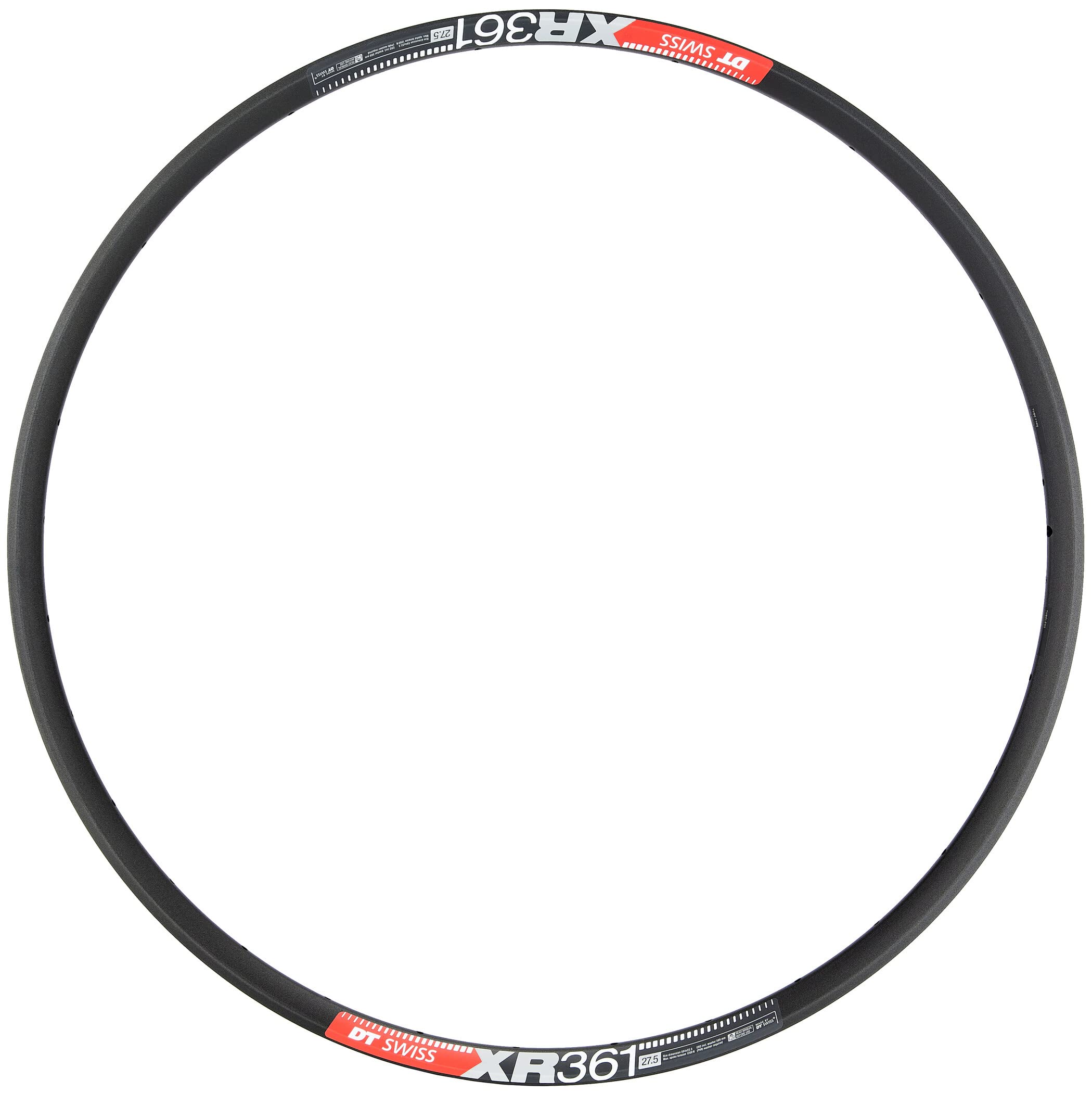 DT Swiss XR 361 asymmetric SBWT disc-specific 32 hole Presta-drilled black - 27.5"