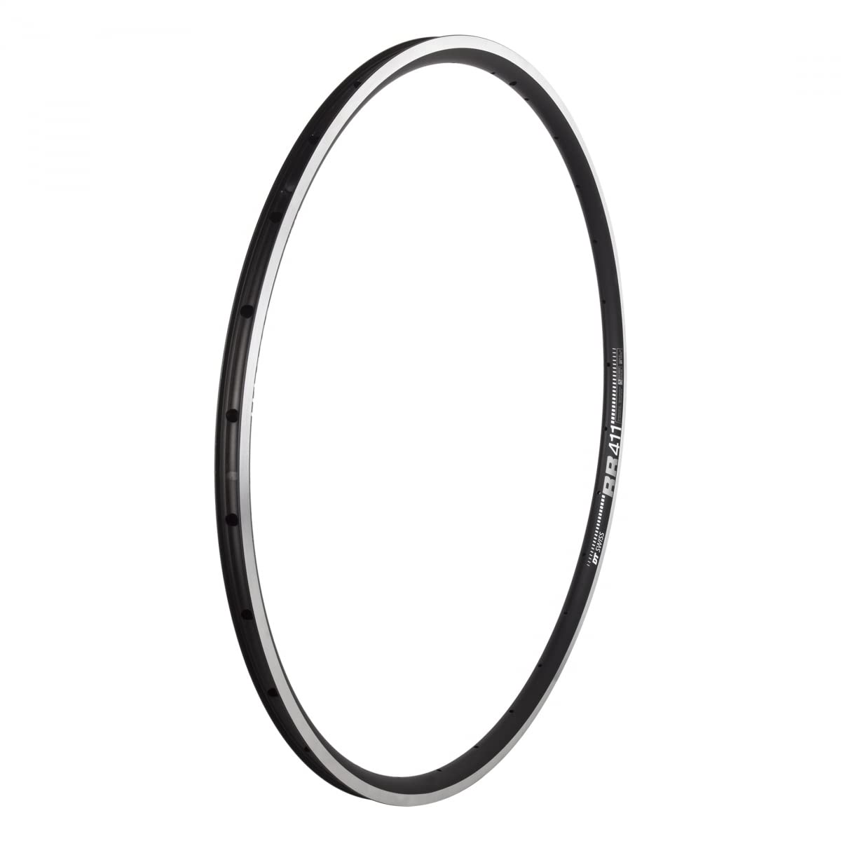 DT Swiss RR 411 asymmetric SBWT 28 hole Presta-drilled black