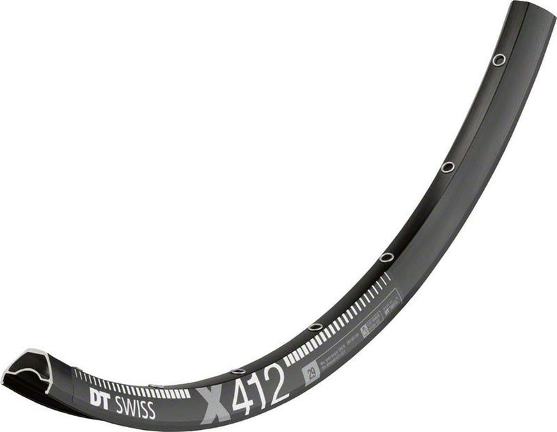 DT Swiss X 412 Sleeve-joined 28 hole Presta-drilled black - 27.5"