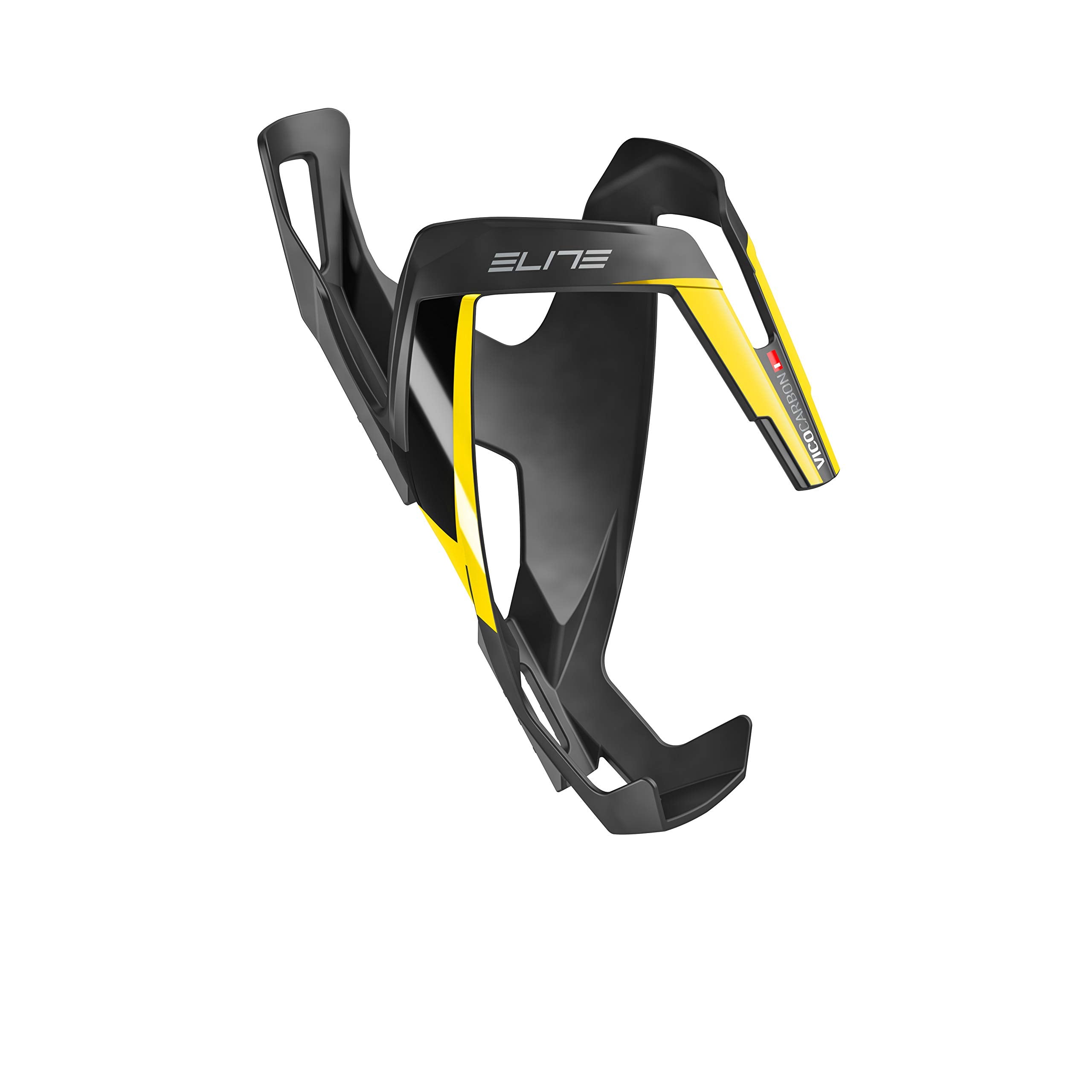 Elite Vico carbon bottle cage matt black / yellow