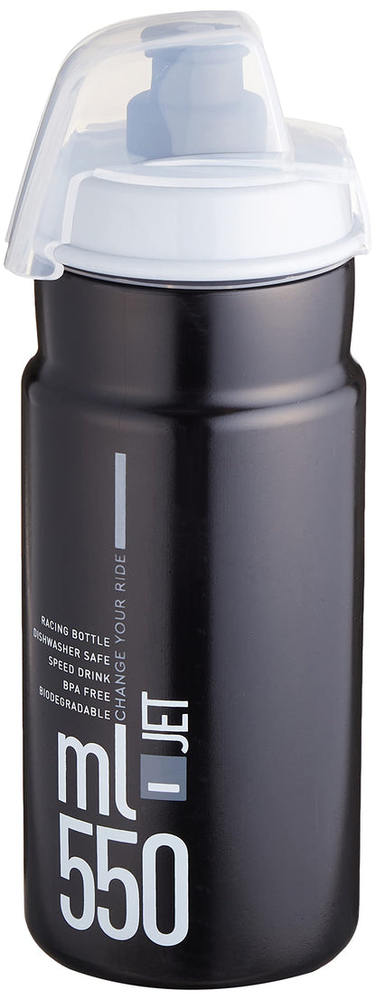 Elite Jet Biodegradable MTB, black with grey logo 550 ml