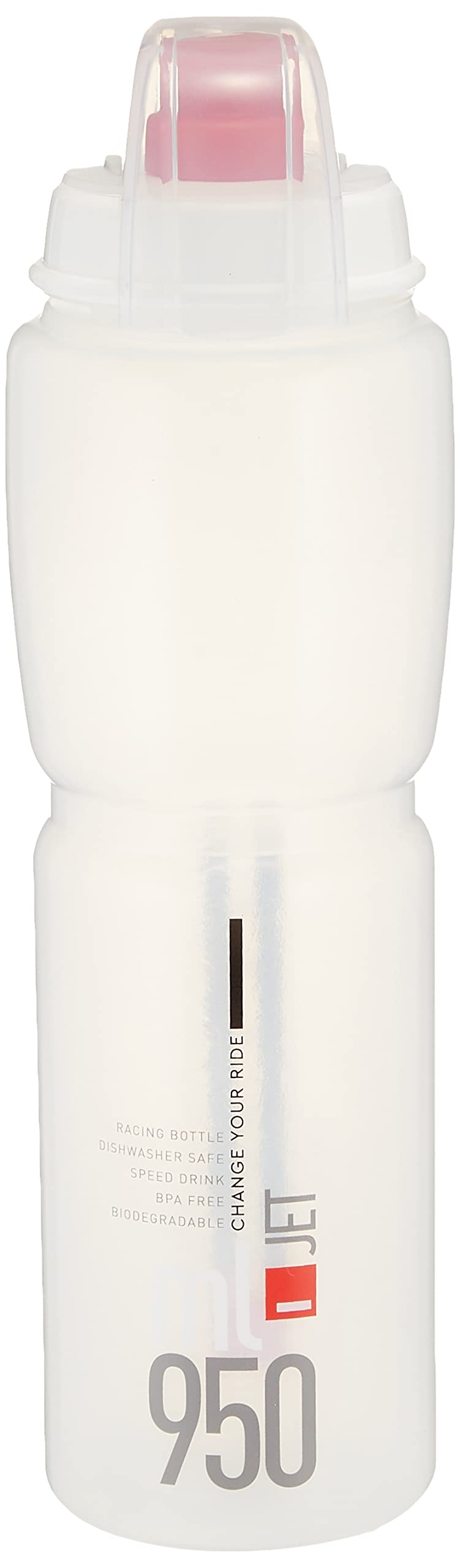 Elite Jet Biodegradable MTB, clear with red logo 950 ml